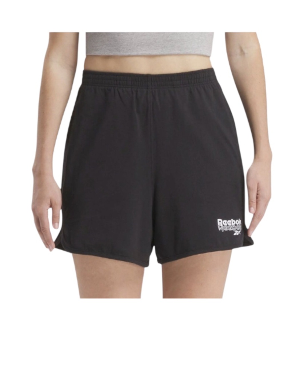 Reebok Womens Training Athletic Workout Activewear Black Running Shorts Medium